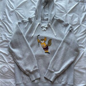 Size L - Grey Goldy the Gopher Hockey Hoodie
